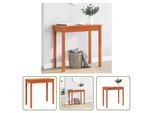 The Living Store Consolle Marrone Cera 80X40X75 Cm In Legno Di Pino Massiccio