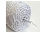 Cordone Di Cotone Intrecciato 5Mm 200M Grigio Chiaro Colinea Intrecciato Con Anima In Cotone