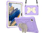 Custodia Per Ipad Mini 6 8,3" Con Supporto A Farfalla E Tracolla Viola"
