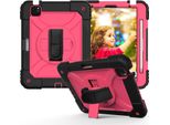 Custodia Per Ipad Air 5/Air 4/Pro 11 Con Supporto E Tracolla Rosa