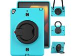 Custodia Per Ipad 9/8/7 10,2" Con Supporto E Tracolla Turchese"