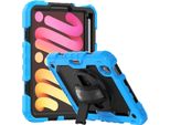 Custodia Per Ipad Mini 6 8,3" Con Supporto E Tracolla Blu"