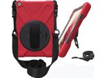 Custodia Per Ipad 2/3/4 Con Supporto E Tracolla Rossa