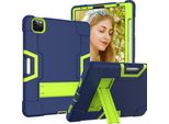 Custodia Blindata Per Ipad Pro 12,9" Con Supporto E Porta Stilo Blu Navy"