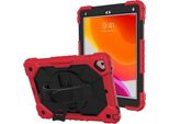 Custodia Per Ipad 9/8/7 10,2" Con Supporto E Tracolla Rossa"
