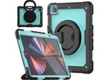 Custodia Per Ipad Pro 5/4/3 12,9" Con Supporto E Tracolla Verde"