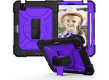 Custodia Per Ipad Air 5/Air 4/Pro 11" Con Supporto E Tracolla Viola"