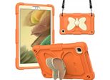 Custodia Per Ipad 10,2" Con Supporto A Farfalla E Tracolla Arancione"