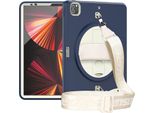 Custodia Per Ipad Pro 5/4/3 12,9" Con Supporto E Tracolla Blu Navy"