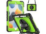 Custodia Per Ipad 9/8/7 10,2" Con Supporto E Tracolla Verde"
