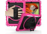 Custodia Per Ipad 6/5/Pro 9,7" Con Supporto E Tracolla Rosa"