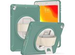 Custodia Per Ipad Air 2/Air 1/Pro 9,7" Blindata Con Supporto Girevole Verde"