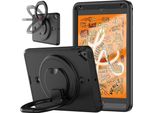 Custodia Per Ipad Mini 5/4 Da 7,9 Pollici Con Supporto E Tracolla Nera