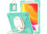 Custodia Per Ipad 9/8/7 10,2" Blindata Con Supporto Girevole Mint"