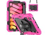 Custodia Per Ipad Pro Air 5/Air 4 11" Con Supporto E Tracolla Rosa"