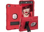 Custodia Per Ipad 9/8/7 10,2" Blindata Con Supporto Rosso"