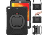 Custodia Per Ipad Pro 12,9" Con Supporto E Tracolla Nera"