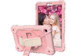 Custodia Per Ipad 6/5 9,7" Con Supporto E Tracolla Rosa"