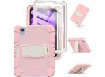 Custodia Blindata Per Ipad Pro 12,9" Con Supporto E Porta Stilo Rosa"