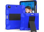 Custodia Blindata Per Ipad Pro 5/4/3 12,9" Con Supporto Blu"