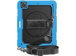 Custodia Per Ipad Pro 4/3 12,9" Con Supporto E Tracolla Blu"