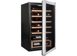 HANSEATIC Weinkühlschrank HWC24FCBH-2, F (A-G), silber (eh19), B:47cm H:83cm T:47cm, Weinkühlschränke
