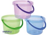 Eduplay 120575 Secchio Trasparente, 1,2 Litri, Trasparente, 6 Pezzi (1 Set)
