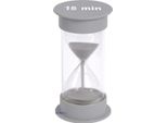 Eduplay 120602 Clessidra 15 Min, Ø 6,5 X 12,5 Cm Di Altezza, Grigio