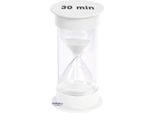 Eduplay 120603 Clessidra 30 Min, Ø 6,5 X 12,5 Cm Di Altezza, Bianco