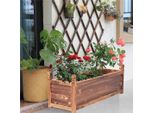 Wisfor Lumenkasten Fioriera In Legno Fioriera Per Aiuole Fioriera Per Balcone, Ringhiera, Cortile, Giardino, 90X30X33Cm
