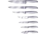 Set Di Coltelli Alpina 7 Pezzi - Coltello Da Chef, Coltello Da Intaglio, Coltello Da Formaggio, Coltello Stanley, Spelucchino, Coltello Da Formaggio Morbido - Acciaio Inox