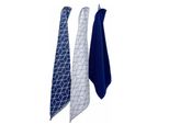 Asciugamani Da Cucina E Da Tè Set Di Asciugamani Da Cucina - 1 Asciugamano Da Cucina E 2 Asciugamani Da Tè - Blu