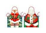 Babbo Natale E Babbo Natale Donna, Grembiule Divertente E Carino, Grembiule Da Cucina Per Natale