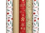 Assortimento Wintergarten Carta Da Regalo Riciclata Al 100% Per Natale - 2 Metri X 70 Cm - 5 Rotoli