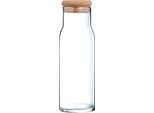 Cucina & Tavola Caraffa In Vetro Con Tappo In Sughero Per Acqua, Succo, Latte - 1000 Ml