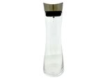 Caraffa In Vetro Con Beccuccio E Colino In Acciaio Inox - Caraffa In Vetro - Ø 10 X 34 Cm - Vetro Da 1 Litro