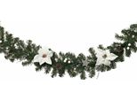 Lussuosa Ghirlanda Natalizia - Completa Di Decorazioni - Decorazione Natalizia - Bianco, Argento E Verde - 270 Cm