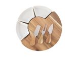 Tagliere Per Formaggi E Salumi In Legno Con Ciotole E Coltelli