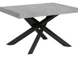 Itamoby - Tavolo Allungabile 140/244X90 Cm Volantis Cemento Gambe Antracite