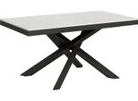 Itamoby - Tavolo Allungabile 160/264X90 Cm Volantis Evolution Bianco Frassino Telaio E Gambe Antracite