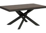 Itamoby - Tavolo Allungabile 160/264X90 Cm Volantis Evolution Noce Telaio E Gambe Antracite