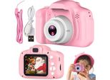 Fotocamera Digitale 12MP Per Bambini Con Giochi Foto Video Giocattolo Rosa