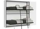 Itamoby - Letto Doppio A Scomparsa Kando Comp.H Bianco Frassino