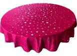 Tovaglia Rotonda - Natale - Tovaglia Natalizia - Rosso - Stelle Dorate - Ø 160 Cm