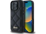 Guess Guhcp16Xpsqsqsk Custodia Rigida In Metallo Trapuntato Per Iphone 16 Pro Max6.9 Czarny/Nero Logo