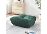 Pouf Poggiapiedi 'Kodsø' 35 X 80 X 65 Cm Pouf Sedile Imbottito In Velluto A Coste Verde
