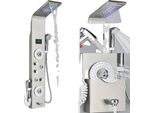 Pannello Doccia, Funzione Luce Led, Triplo Comando, Nichel Spazzolato 8006
