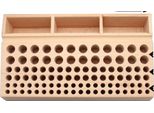 Portautensili Artigianali In Pelle, Design A Più Fori, Contiene 98 Utensili, Legno
