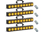 Effetto Faretto Da Palcoscenico, 9 Luci Led Rgbw, Molteplici Modalità Di Controllo, 4 Pezzi, Spina Ue