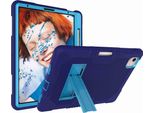 Custodia Per Ipad Pro 5/4/3 12,9" Con Supporto E Porta Stilo Blu"
